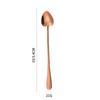 Cuchara de acero inoxidable transfronteriza de Amazon, cuchara para helado, cuchara para mezclar de mango largo, cuchara creativa para postres de hotel, cuchara para hielo con punta redonda