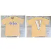 Camiseta de Verano Clásica de Manga Corta para Hombre Vlone Fog Mosaico Estampado Reflectante Marca de Moda V Grande Ajuste Holgado