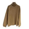 Elegante Suéter Grueso de Cuello Alto con Cremallera Lateral para Mujer, Nuevo Estilo Otoño e Invierno 2026, Estilo Holgado y Relajado, Tejido Adelgazante, Moderno