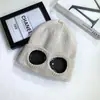 Gafas de Sol de Piloto Gorro de Punto Forrado de Lana Otoño e Invierno Resistente al Frío Cálido Gorro de Lana Unisex Gafas de Moda Gorro