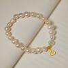 Bracelete de Pérola de Água Doce Barroca Flor de Pessegueiro Xiangyun Jixiang Marca Temperamento Celebridade Cibernética Namorada Bracelete de Tubarão Dourado da Moda para Mulheres
