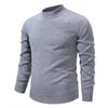 Suéter Masculino Transfronteiriço 2025 Outono e Inverno Lã Espessada Gola Careca Tricô para Jovens e de Meia-Idade Slim Versátil Camiseta Básica Masculina