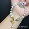 Nuevo Cristal Fantasma Verde Nueva Perla China Pulsera de Ábaco de Nicho Marca Fu Estilo Chino Moda Pulsera Versátil para Mujeres