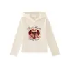 Sudadera con Capucha para Niñas Princess Yuanhuan Estilo Coreano Estampada de Manga Larga para Niños Medianos y Grandes Sudadera Informal con Capucha
