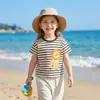 Roupas de bebê casual manga curta camiseta roupas de verão meninos meninas bebê crianças crianças verão meia manga camisa moda