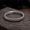 Pulseira Tecida Amarela Leão Padrão Tendência Estilo Nacional Masculina e Feminina Prata 925 Prata Tailandesa Joias Personalizadas Vintage Atacado