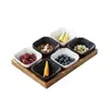 Plato Cuadrado para Frutos Secos Estilo Japonés Pequeño Cerámica Hogar Plato para Salsa de Kétchup Barbacoa Olla Caliente Plato para Salsa para Dipear