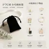 Bolsa de cordón de franela negra 5*7 cm directa de fábrica, bolsa flocked a prueba de polvo para anillos, collares y muestras de cosméticos