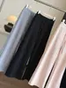 Pantalones casuales rectos con cordón de ajuste, corte relajado para mujer, otoño/invierno, cintura alta elástica, adelgazantes, holgados, de pierna ancha con una textura suave y aterciopelada