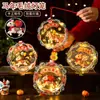 Festival de Mitad de Otoño y Día Nacional Danza del León Linternas Kit de Manualidades DIY para Niños Estilo Antiguo Tendencia Nacional Caricatura Linternas de Flores Brillantes de Mano