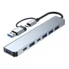 Estación de acoplamiento USB tipo C transfronteriza, concentrador USB, convertidor de phablet para portátil ocho en uno