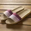 Novas Chinelas de Linho para Mulheres no Verão para Uso Doméstico para Casais Chinelos Internos Chinelos de Palha de Cânhamo com Solado Macio para Homens no Verão
