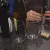 Copas de Vino de Plástico, Copas Sencillas Sin Pie, Copas de Vino de Gran Capacidad para Uso Doméstico, Copas de Whiskey de Alta Estética, Estilo Retro de Lujo Ligero