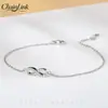 Nuevo Pulsera de Acero de Titanio Moda Simple Bucle Infinito Incrustada con Diamantes, Estilo de Lujo Moderno para Mujeres, Pulsera de Acero de Titanio Figura de Ocho