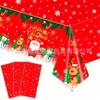 Nuevo mantel desechable para fiestas navideñas con temática de Papá Noel y muñeco de nieve, mantel decorativo para fiestas.