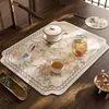 Tapete Escurridor para Encimera de Cocina, Tapete para Té, Posavasos Absorbente, Tapete Antideslizante para Lavabo, Tapete para Mesa de Café, Tapete para Grifo, Tapete para Comedor