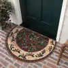 Tapete de Chão Semicircular Estilo Americano Retro para Entrada, Resistente a Manchas e Fácil de Manter, Tapete de Chão de Veludo Cristalino - Amazon Transfronteiriça Temu