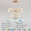 Lustre minimalista italiano para sala de estar, lustre de cristal de luxo leve de 6 luzes, luminária para sala de jantar e quarto, estilo vintage creme