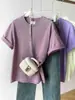 Camiseta de Manga Corta de Algodón de Xinjiang 300g de Peso Pesado 100% Algodón para Hombres y Mujeres, Camiseta Básica de Manga Corta de Color Sólido para Parejas, Verano, Cuello Redondo, Corte Holgado