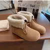 Elegantes botas de nieve estilo Birkenstock para mujer con puños, nuevo modelo de invierno, forradas de felpa, cálidas, botines cortos, zapatos de algodón slip-on de doble uso