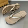 Sandalias de Playa Wooohu Sparkling para Mujer de Gao Meilun con Tacón Medio, Antideslizantes, Lavables, Chanclas Versátiles