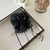 Grampo de Cabelo Plissado em Rede com Flor em Forma de Nuvem, Presilha de Cabelo Fashion e Estilosa para a Parte de Trás da Cabeça, Grampo de Cabelo de Alta Qualidade para Mulheres