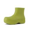 Moda solado grosso BV um passo outer wear cabeça grande sapatos d'água galochas cor de doce galochas manteiga botas curtas impermeáveis femininas