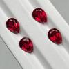 Aocai Baoshi Tila Fa Rubí Rojo Sangre Cultivado Forma de Gota de Agua Pera Piedra Suelta 2*3-12*16 Piedra Principal para Joyería