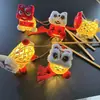 Figura de Desenho Animado Dança do Leão Lanternas de Bambu Estilo Chaozhou, Lanternas Luminosas Manuais Feitas à Mão para Crianças Atacado