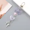 Nuevo llavero con lazo acrílico, colgante con personalidad, colgante para bolso, funda para auriculares, cadena, joyería