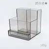 Caja de Almacenamiento Multifuncional para Pulidor de Uñas, Organizador Transparente de Acrílico con Compartimentos y Agujeros para Cabezales de Lijado, Organizador de Herramientas para Uñas