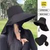 Sombrero de Pescador de Ala Ancha para Verano Transpirable con Protección para el Cuello, Sombrero de Sol para Cruzar la Frontera, Sombrero de Sol para Adelgazar la Cara