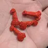 Venda transfronteiriça ruyi vermelho cinnabar bergamota amor e outros pingentes semiacabados com contas DIY acessórios para corrente de suéter