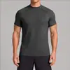 Camiseta deportiva transpirable de secado rápido con tacto frío para hombre, manga corta, para exteriores, fitness, yoga, running, tenis, que absorbe la humedad