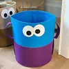 Cesta de Almacenamiento de Fieltro de Dibujos Animados con Ojos Grandes, Contenedor Plegable Organizador de Juguetes para Niños con Asas