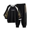 Conjunto de Ropa para Niños 2026 Primavera y Otoño Nuevo de Moda Casual Conjunto de Dos Piezas para Niños Mayores con Sudadera de Cuello Redondo y Pantalones Deportivos