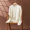 Suéter de Cachemira Suave y Acogedor para Mujer, Cuello Redondo, Engrosado, Corte Holgado, Tejido de Trenzas, Patrón de Diamantes, Suéter Base de Punto, Nuevo Estilo Otoño e Invierno