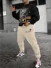 Traje de Sudadera con Cuello Redondo y Pantalón para Hombre Temu Transfronterizo Estampado 3D Moda Hip-Hop al Aire Libre Ropa Deportiva