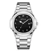 Nuevo Reloj para Hombre Cuadrado Retro Nautilus Alto Sentido Resistente al Agua Correa de Acero Simple Reloj de Cuarzo Nautilus