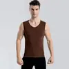 Chaleco térmico sin costuras al por mayor para hombre, otoño e invierno, de-rong, con felpa, engrosado, ropa interior calefactora, capa base