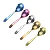 Colher de Café de Cristal de Titânio Puro, Colher para Mexer Café com Leite, Chá, Mel, Colher de Chá para Piquenique e Acampamento, Colher de Gelo, Colher para Temperos Atacado