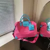 Nueva Bolsa de Viaje Portátil de Gran Capacidad para Mujeres, Bolsa Deportiva Ligera para Yoga, Bolso Cruzado Casual Simple de Color Contrastante para Equipaje
