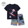 Comércio Exterior Roupas Infantis Verão Transfronteiriço Aliexpress Estação Independente Atacado Conjunto de Duas Peças Camiseta de Manga Curta Shorts Masculino e Feminino Bebê