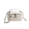 Bolso acolchado con correa de cadena, nuevo estilo primavera 2026, elegante y sencillo, pequeño bolso cuadrado elegante, bolso de hombro y cruzado estilo ins