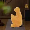 Rato, Boi, Tigre, Coelho, Dragão, Serpente, Cavalo, Ovelha, Macaco, Galo, Cachorro, Porco de Jade Bege Natural, Doze Signos do Zodíaco Artesanato de Jade Feng Shui Ornamentos