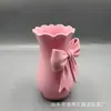 Suministro Exclusivo Transfronterizo de Jarrón de Flores Estilo Nórdico Impreso en 3D, Decoración con Flores Secas, Maceta de Escritorio para el Hogar, Jarrón con Lazo