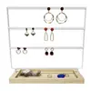 Rack de Brincos Popular da Amazon com Base de Madeira, Rack de Exibição de Joias Desmontável, Rack de Brincos Suspenso, Armazenamento de Brincos para Mesa