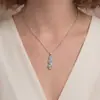 Suministro Directo de Fábrica Colgante de Plata S925 Moissanita Tercera Generación Tres Vidas, Exquisito y Elegante, Suministro Transfronterizo para Transmisión en Vivo