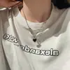 Collar de Corazón Negro con Diseño de Nicho Ins para Mujer con Broche Lleno de Diamantes 2023 Moda Personalizada Cadena Versátil para Clavícula