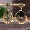 Pendientes de estilo bohemio étnico para mujer, nuevos estilos europeos y americanos, de aleación con forma de flor y borlas, largos y coloridos.
